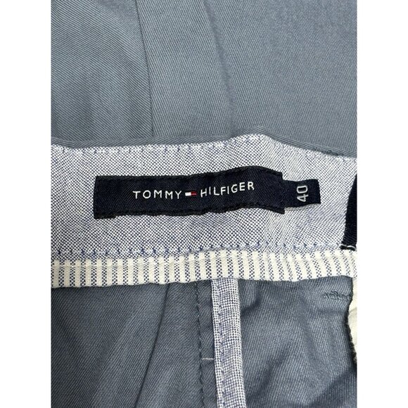 Set Of 3 Tommy Hilfiger Mens Size 40 Chino Shorts Blue Green Beige Flat Front - Picture 3 of 12